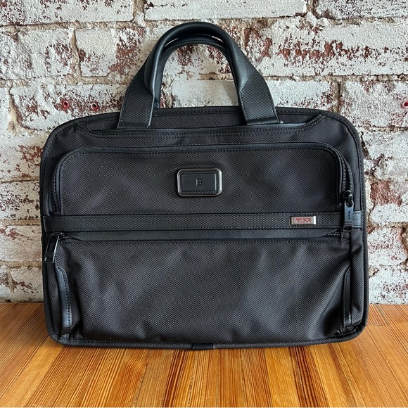 Leather Briefcase Alpha 2 Organizer Brief Tumi Black Alpha FXT T
